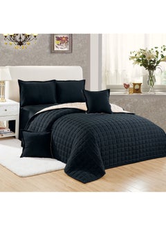 Buy Sleep Night 6 Piece Comforter Set King Size 220x240 cm Dual Color Reversible Bedding Set for All Seasons in Saudi Arabia