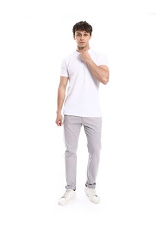 Buy Casual Regular Fit Gabardine Pants _ Gray in Egypt