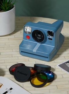 اشتري Polaroid Now+ Instant Camera - Blue With Lens Filter Set في الامارات