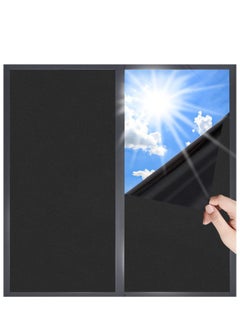 Buy Blackout Window Film Removable Privacy Film Dark Window Tint Decorative Privacy Films No Glue Self Static Cling Window Sticker Cover Light Blocking for Bathroom Living Bedroom Kitchen 45W 200L Centime in Saudi Arabia