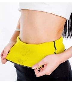 Buy 1-Piece Belly Slimming Belt For Women And Men Polyester Black M in UAE