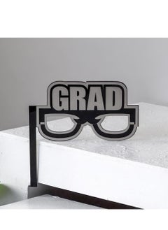 Buy Graduation glasses, white and black in Saudi Arabia