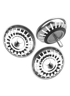 اشتري Kitchen Sink Strainer and Stopper Combo Replacement Stainless Steel Basket 2 Pack في السعودية