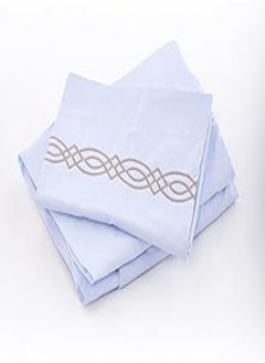 Buy Ricrac Rili- Sheet Set Baby Blue 160cm & 2 Pillow cases in Egypt