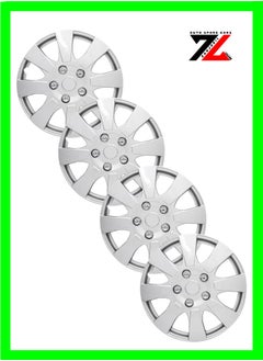 Buy Wheel Cover Taiwan (hubcaps) Pack of 4 SIZE 14 Silver |Z5-3137-14S   Universal Nested Style in UAE