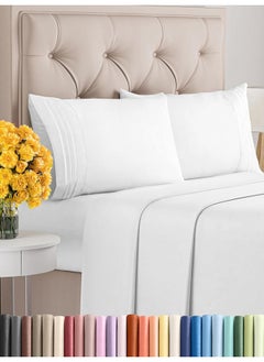 Buy Hotel Luxury Bed Flat Sheet Set Of 4 Pieces in Egypt