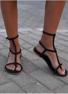 Buy NOCHE BLACK SANDALS HANDMADE FOR WOMEN in Egypt