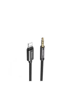 Buy Lightning To Aux 3.5mm Audio Cable black in Saudi Arabia