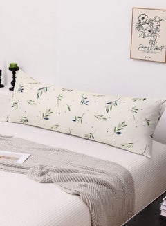 Buy 1 Piece Long Body Pillow Case, Small Green Leaves Design. in UAE