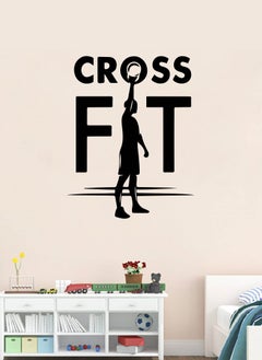 Buy Cross Fit Gym Quote Wall Decal - Wall Arts Home Décor - Wall Sticker, 60x80 cm by Spoil Your Wall in UAE