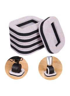 Buy Felt Caster Cups for Hardwood Floors, Wheel Stoppers for Office Chairs and Furniture, Prevent Sliding and Scratches, Reduce Noise (10PCS) in Saudi Arabia