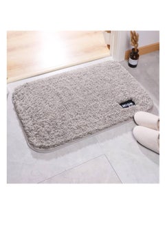 Buy Non-Slip Flocking Bathroom Mat, Absorbent Mat, Bathroom Entrance Mat, Bedroom Toilet, Quick Drying Shower Rug Bath Mat in UAE