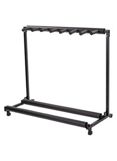 اشتري Display4top Multi Guitar Stand 7 Holder Foldable Universal Display Rack - Portable Black Guitar Holder.Padding for Classical Acoustic, Electric, Bass Guitar في الامارات