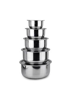 اشتري 5-Piece Stainless Steel Cooking Pot with Lid في الامارات