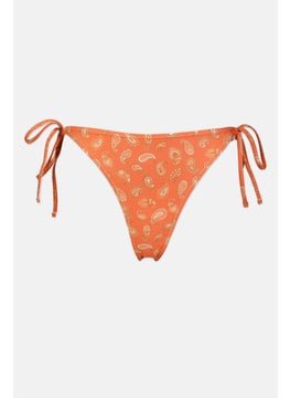 Buy Women Paisley Print Bikini Bottom, Rust Combo in UAE