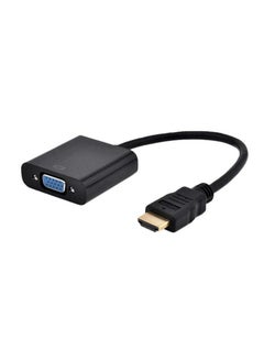 Buy HDMI Male To VGA Female Video Converter Adapter Cable Black in UAE