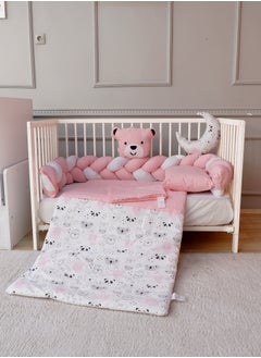 Buy Triple Braided Baby Bed Rails with Quilt, Pillows and Sheet in Saudi Arabia