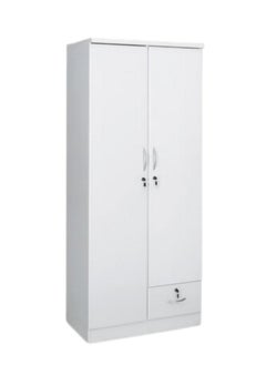 Buy 2 Door Wooden Wardrobe Cabinet Cupboard Engineered Wood Perfect Modern Stylish Heavy Duty in UAE