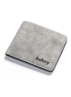 Buy Baellerry Detail Casual Bifold Wallet Grey in UAE