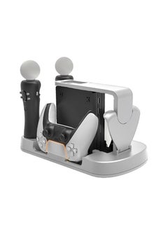 Buy Multifunction Controller Charging Dock and PS VR Display Stand for PS5 White in UAE