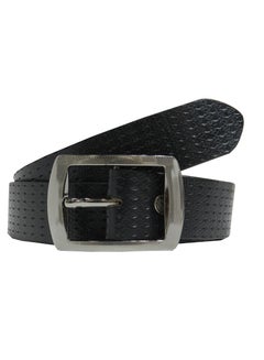 Buy GENUINE LEATHER 40 MM CASUAL JEANCE BELT FOR MENS IN BLACK in UAE
