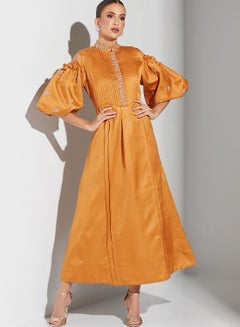 Buy Balloon Sleeve Embellished Dress in UAE