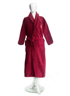 Buy Cotton bathrobe with a pocket for unisex, 100% Egyptian cotton, ultra-soft, highly water-absorbent, color-fast and modern, ideal for daily use, resorts and spas.L in UAE