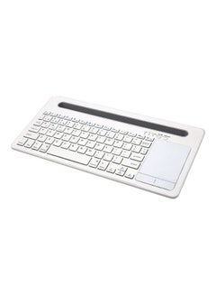 Buy Ultra-Slim Portable Wireless Bluetooth Keyboard White in Saudi Arabia