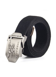 Buy NAVY SEAL Canvas Military Belt for MenBlack Black in UAE