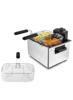 Buy Deep fryer 5L With View Window And Stainless Steel Lid For Home Kitchen in UAE