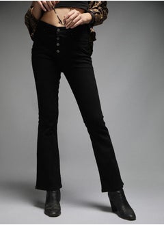 اشتري High Rise Bootcut Jeans with Button Fly في السعودية