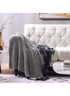 اشتري Ss24 Kosmo Blanket Lightweight Blanket for Living Room Bedroom Bed Couch Chair Sofa Suitable for All Season Grey 130X230Cm في الامارات