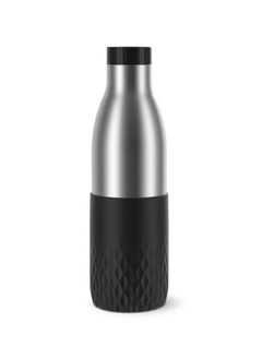 Buy Bludrop Thermal Stainless Steel Bottle Grey/Black 0.5 Litre in UAE