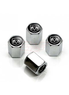 اشتري Dodge Ram Black Logo Chrome Tire Stem Valve Caps في الامارات