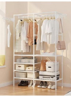 Buy Durable Movable Clothes Rack with Wardrobe Hanger and Clothes Storage Holder in Egypt