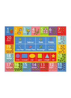 اشتري Playtime Collection Math Symbols Numbers And Shapes Educational Learning & Game Area Rug Carpet For Kids And Children Bedrooms Classroom And Playroom (3' 3" X 4' 7") في الامارات