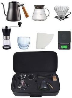 Buy V60 Pour Over Coffee Set,7-Piece Drip Coffee Maker Set, Hand Brewing Coffee Accessories Kit, ALL In 1 Portable Travel Bag in Saudi Arabia