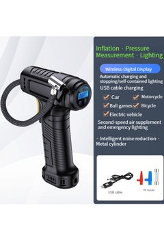 Buy Wireless rechargeable car air pump car handheld intelligent digital display home car electric portable tire air pump in Saudi Arabia