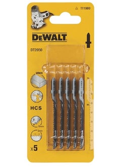 Buy DEWALT DT2050-QZ T-Shank Jig Saw Blade 48mm 13T - Wood Cutting Precision Ground Teeth - 5 Pack in UAE