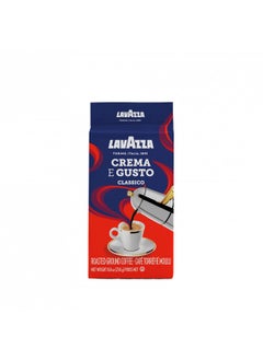 اشتري Lavazza Crema E Gusto Ground Coffee Blend, Espresso Dark Roast, 8.8 Oz Bricks (Pack of 4) Authentic Italian, Blended And Roasted in Italy, Non GMO, Value Pack, Full bodied with rich aftertaste في الامارات