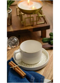 Buy Side 230ml 4-Piece 2-Serving Porcelain Tea Set in Saudi Arabia