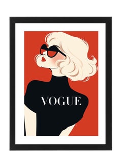 Buy Vogue Fashion Girl Design Abstract Wall Art Poster with Frame 30x40cm in UAE