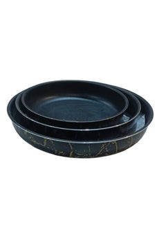 Buy A set of 3 round Teflon baking trays, high quality, Home Master. The set includes trays 26 cm, 30 cm, and 34 cm. in Saudi Arabia