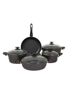 Buy Dorn Casserole and Fry Pan Set, Dark Grey, Clear & Black - 26 cm in UAE