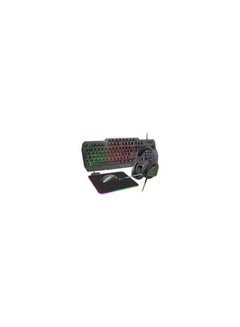 Buy Vertux, 4-in-1 Gaming Backlit Anti-Ghosting Keyboard, 3600 DPI Gaming Mouse, RGB Mat, Headphones with Microphone, VertuKit in UAE