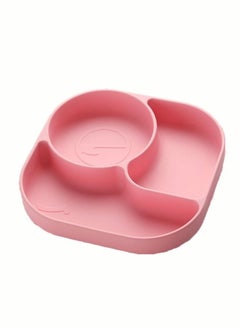 اشتري Silicone Baby Feeding Set Bowl Pink في الامارات
