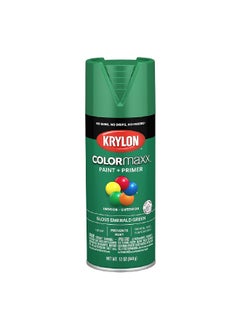 Buy Colormaxx Indoor and Outdoor Spray Paint and Primer Emerald Green 12oz K05517007 in Saudi Arabia