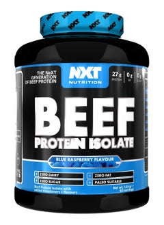 Buy NXT Nutrition NXT Nutrition Beef Protein Isolate Powder - Protein Powder High in Natural Amino Acids - Paleo, Keto Friendly - Dairy and Gluten Free - Muscle Recovery | 1.8kg (Blue Raspberry) in Saudi Arabia