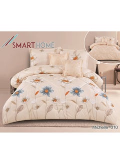 Buy Double quilt set, two-sided mattress, consisting of 6 pieces,  comforter 6 pcs , microfiber, comforter size 240 by 260 cm in Saudi Arabia