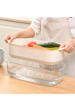 Buy A basket for filtering and drying vegetables and cups, multi-use, in two colors (pink / white), a wonderful addition to your kitchen. One piece. in Saudi Arabia